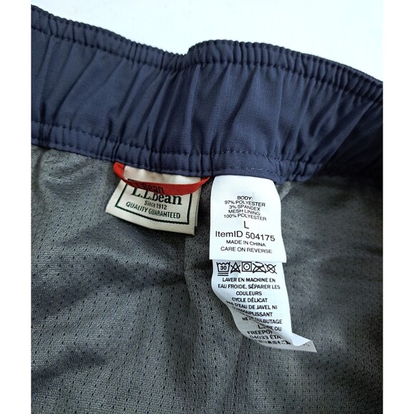 LL Bean Shorts Mens Large Swim Trunks Colorblock Lined Blue Brown - Picture 4 of 8